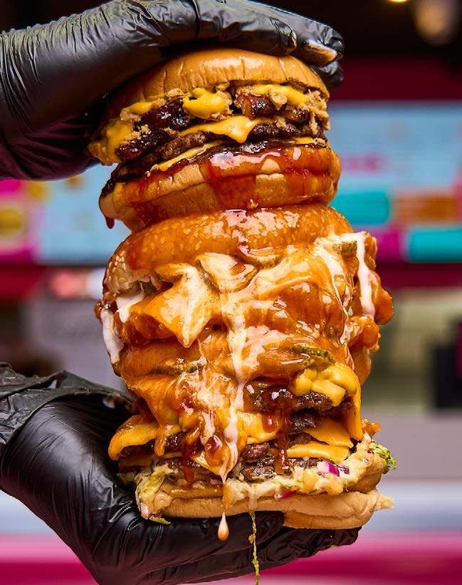Smacks stacked Angus burger